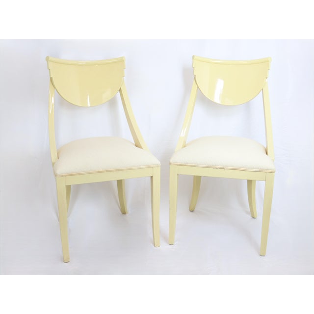Hollywood Regency Vintage 1980s Pietro Costantini for Ello Furniture Dining Side Chairs - A Pair For Sale - Image 3 of 15