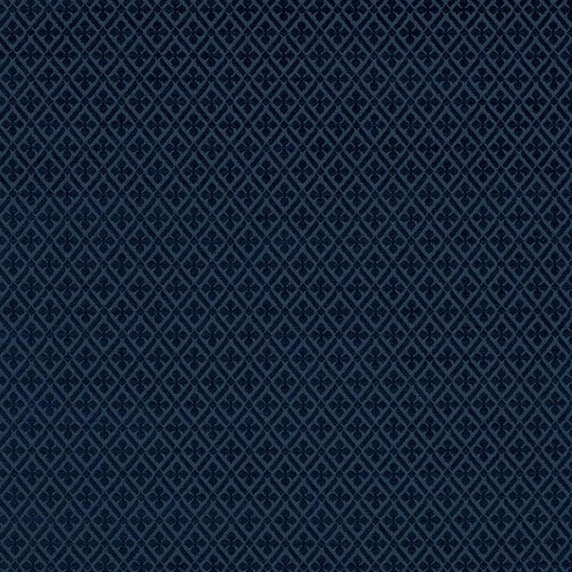 Contemporary Sample - Schumacher Whittington Chenille Fabric in Blue For Sale - Image 3 of 3