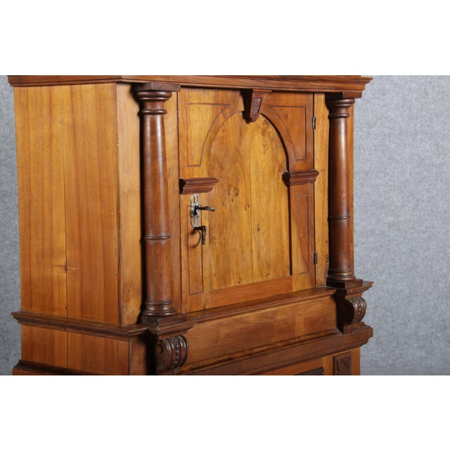 Small Baroque Walnut Cabinet with Drawers, 1700s For Sale - Image 15 of 18