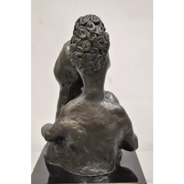 Wood Sheryl C. Benjamin "The Family" Modern Abstract Cast Bronze Figure Sculpture For Sale - Image 7 of 11
