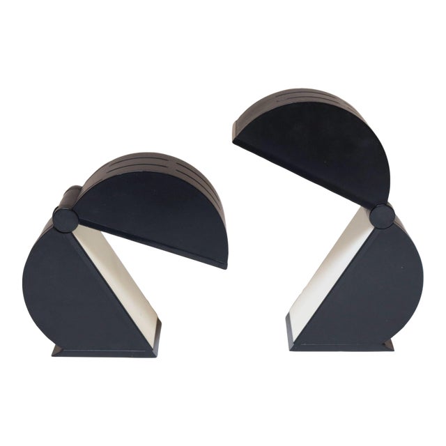 1980s Italian Postmodern Foldable "Disco" Table Lamps by Mario Bertorelle - a Pair For Sale