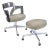 1970s Chromcraft Style Space Age Acrylic Armchair With Rolling Footstool For Sale