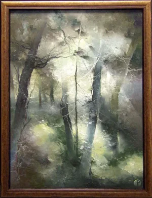Petras Lukosius #0122 Original Oil on Paintings on Canvas With Custom Frame