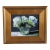 Blue & White Bouquet of Flowers Oil Painting Including the Antiqued Gold Wood Frame For Sale