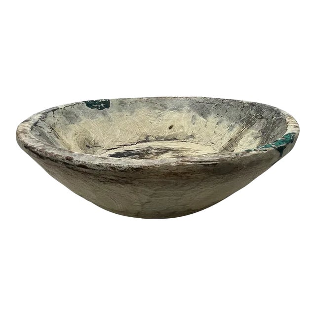 Vintage Wooden Parat Bowl - Small For Sale