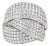 Late 20th Century 18K White Gold Diamond Designer Ring Band, Size 6.5 For Sale