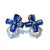 Bochic "Orient" Sapphire, Tanzanite & Emerald Earrings Set 18K Gold&Silver For Sale In New York - Image 6 of 18