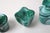 Glass Green White Mouth-Blown Glass Dressing Table Set, 1950s, Set of 5 For Sale - Image 7 of 16