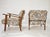 Mid-Century Modern Wooden and Floral Fabric Armchairs, 1960s, Set of 2 For Sale - Image 11 of 14
