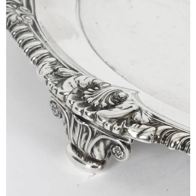 George III Sterling Silver Salver by Paul Storr, 1811 For Sale - Image 6 of 18