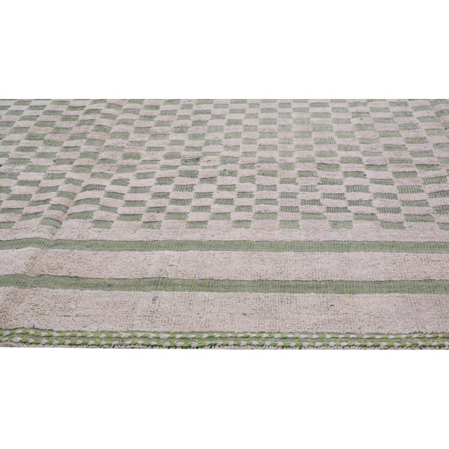 Contemporary Moroccan Hand Knotted Wool Rug,9'3"X12'3" For Sale - Image 4 of 6