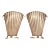 Vintage Art Deco Style Large Silver Metal Scalloped Wall Pockets (Or Standing Vases) || (A Pair) For Sale