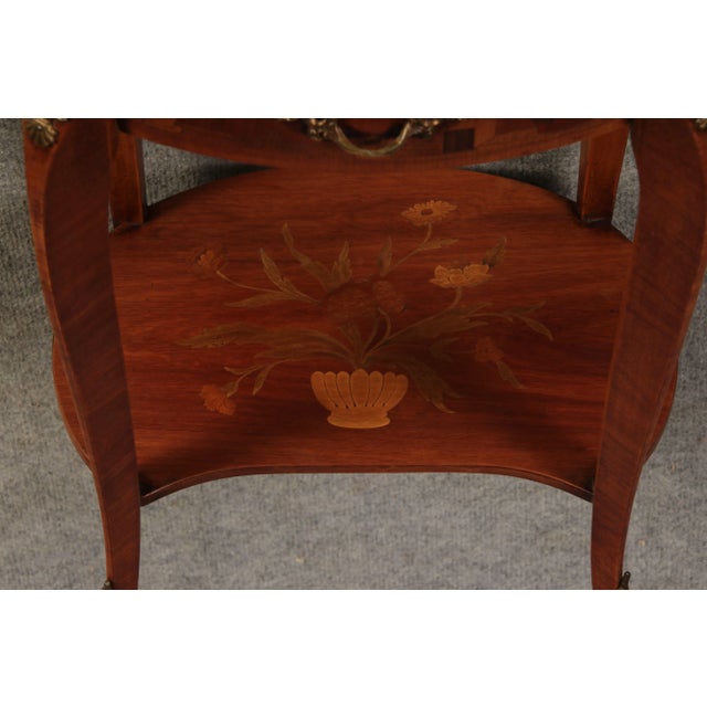 Antique Louis XV Style Side Tables with Chinoiserie Inlay, 1920s, Set of 2 For Sale - Image 16 of 18