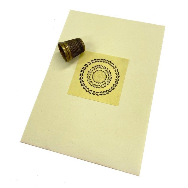 Microcalligraphy Lord's Prayer in Roundel, 1831, Pen & Ink Drawing For Sale - Image 5 of 5