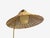 1950s V. Soini Oy, Rare Floor Lamp, Brass, Leather, Rattan For Sale - Image 4 of 11
