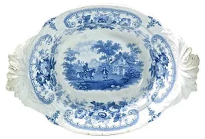 Antique Medieval Joust Scene Dish