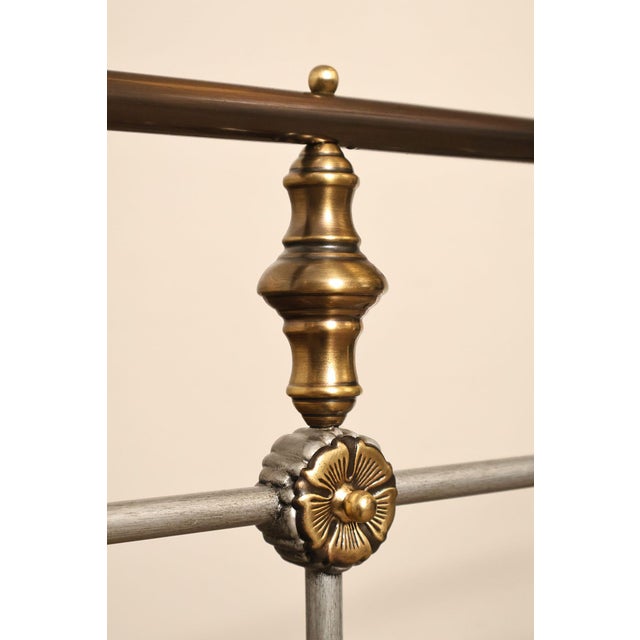 Contemporary Iron And Brass King Size Metal Bed Frame For Sale - Image 12 of 18