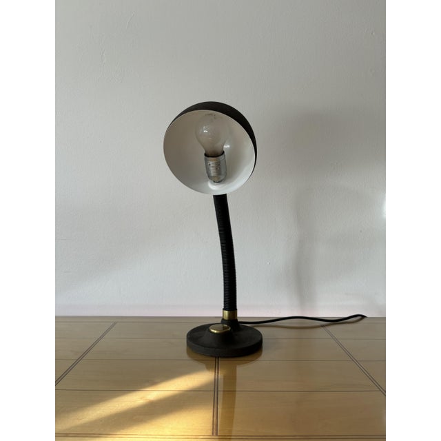 Mid-Century Bauhaus Table Lamp in Chrome and Metal from Hillebrand, Germany, 1970s For Sale - Image 6 of 7