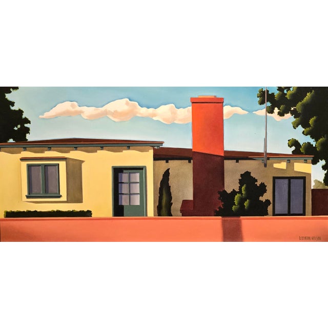 R. Kenton Nelson—Pasadena Light on the House Beyond the Wall—Architectural Oil Painting For Sale - Image 4 of 14