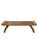 An elegant and distinctive 1960s two tone bench with a long, gently framed rectangular top in richly figured wood-grain...