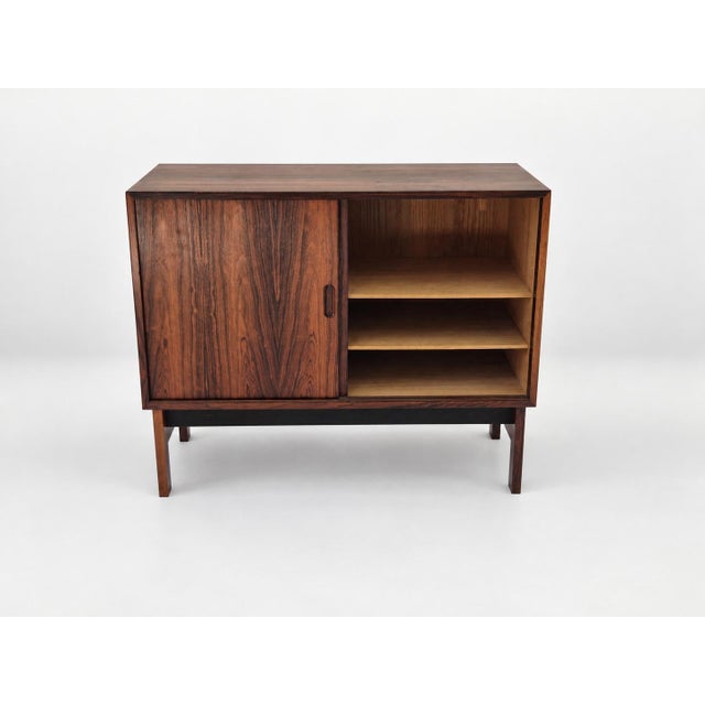 Low Sideboard in Rosewood with Sliding Doors, Denmark, 1960s For Sale - Image 6 of 18