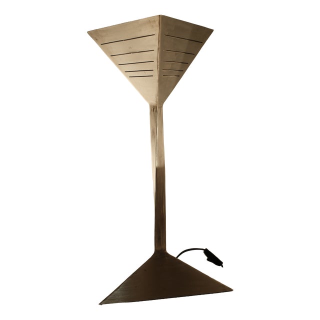 Vintage Table Lamp in Aluminium, 1970s For Sale