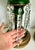 Emerald Antique Emerald Green Glass Luster Table Lamps With Crystal Prisms - a Pair For Sale - Image 8 of 12