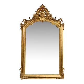 19th C. French Louis XVI Giltwood Mirror For Sale
