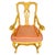 Wood Early 20th Century Venetian Rococo / Louis Revival Style Yellow Wood Upholstered Accent Side Chairs - A Pair For Sale - Image 7 of 17