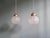 Bauhaus Art Deco Pendant Lights in Pressed Molded Frosted Glass, 1930s, Set of 2 For Sale - Image 3 of 16