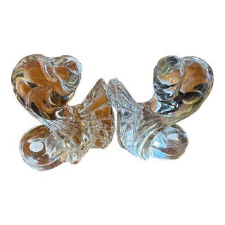 Vintage Crystal Turkey Bookends - a Pair For Sale