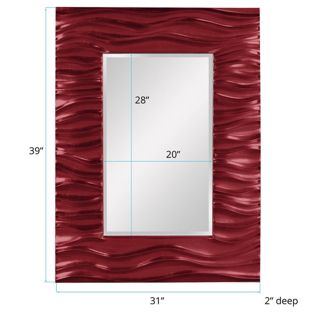 Kenneth Ludwig Chicago Zenith Mirror - Glossy Burgundy For Sale - Image 4 of 6