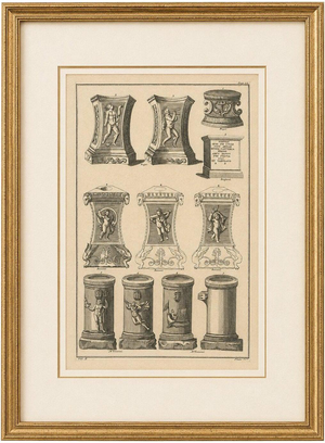 Bernard de Montfaucon, Classical Roman Altars & Antiquities, 1721, Engraving