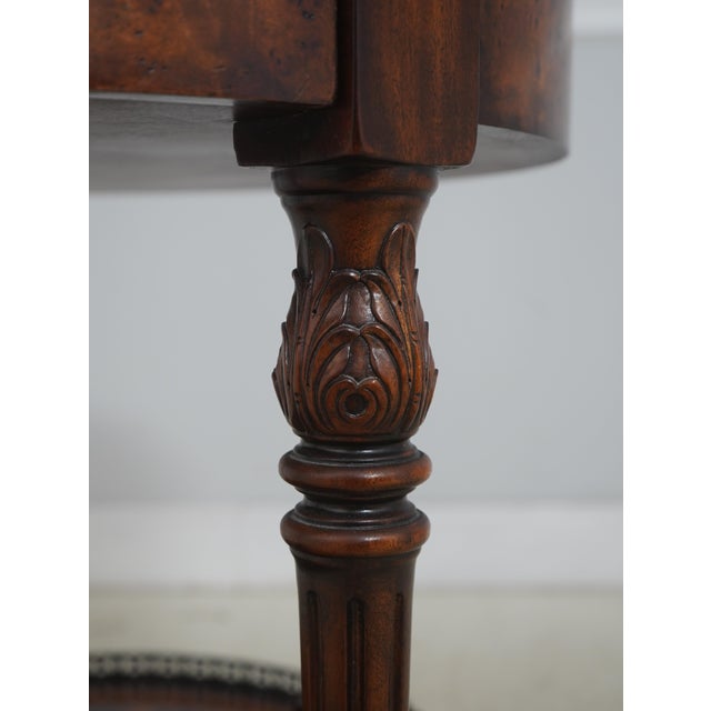 Theodore Alexander Inlaid 2 Tier Mixed Wood End Table For Sale In Philadelphia - Image 6 of 18