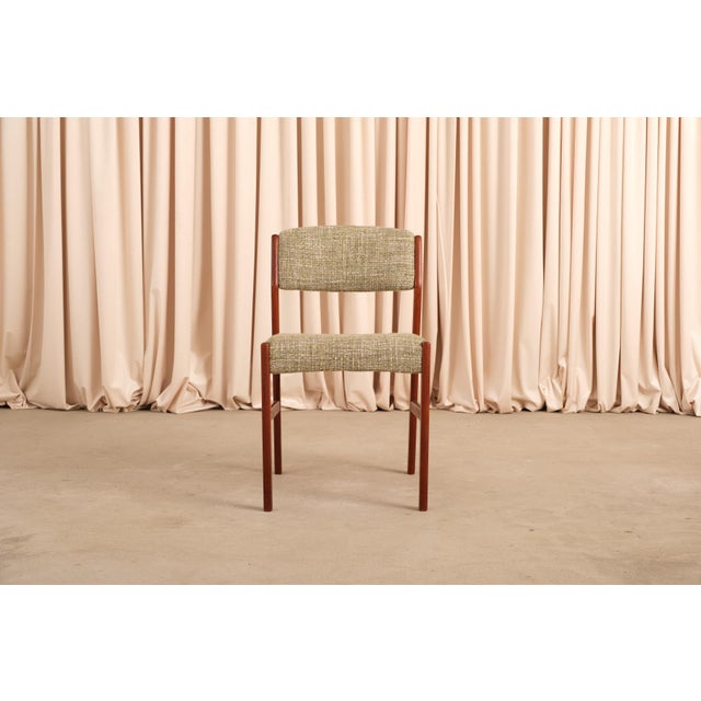 Set of 4 Vintage Teak Dining Chairs Set, 1960s Danish Modern Attributed to h.w. Klein | Danish MCM Chairs For Sale - Image 9 of 18