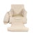 Baker Furniture Company Baker Furniture Club Arm Chair With Matching Ottoman Ivory Velvet Ribbon Fabric For Sale - Image 4 of 8
