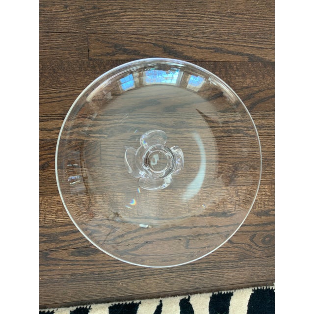 Contemporary Mid Century Steuben Footed Centerpiece Bowl For Sale - Image 3 of 8