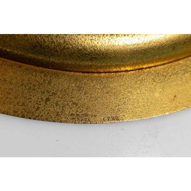 20th Century Tiffany Studios New York City Bronze Dore Charger Plate For Sale - Image 14 of 14
