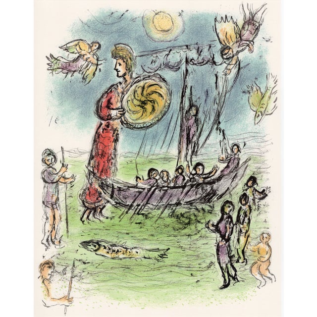 Marc Chagall, Athena Guides Telemachus' Boat, from Odyssey, 1989, Lithograph For Sale - Image 11 of 11