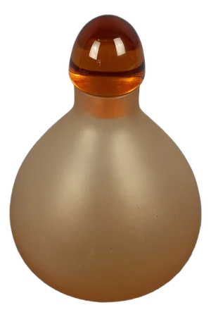Vintage Mordern Amber Satin Murano Glass Bottle by V. Nason & C., 1970s