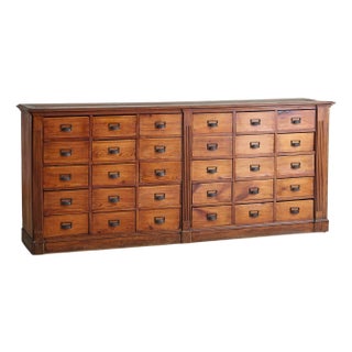 Large French Oak Apothecary Cabinet, 1930s For Sale