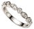 Late 20th Century 18K White Gold Eternity Diamond Wedding Band Ring, Size 6.25 For Sale