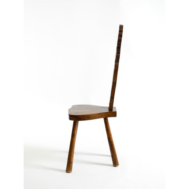 Spanish Wooden Chair with Ornate Backrest, 1960s For Sale - Image 6 of 18