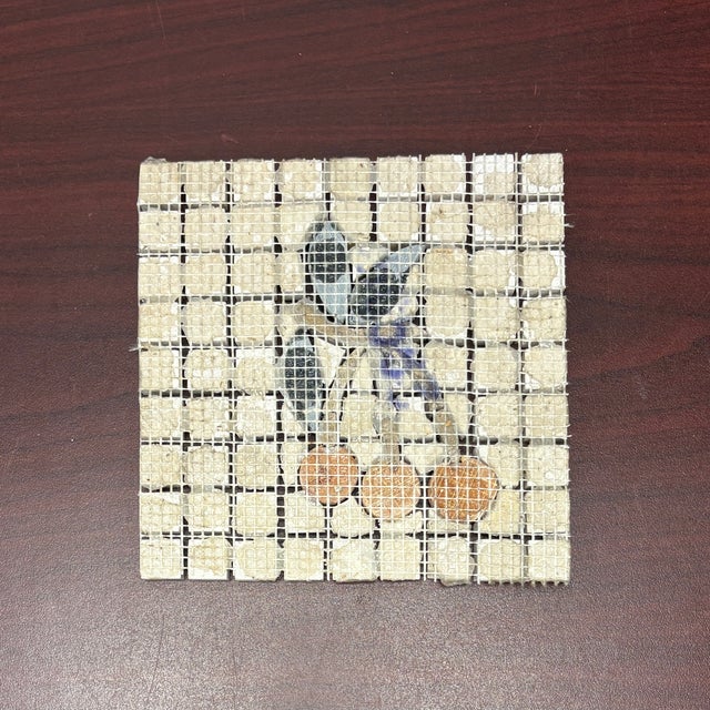 Botticino Marble / Rosso Verona Marble / Verde Saltan Marble / Café Brissac Limestone Polished Cherry Decorative Mosaic For Sale - Image 4 of 4