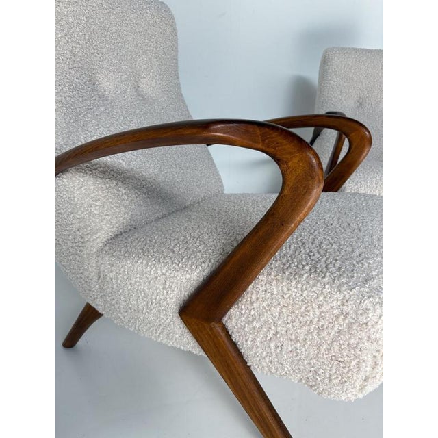 Wood Set of Vintage Italian Lounge Chairs For Sale - Image 7 of 10