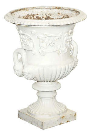 Victorian Painted Cast Iron Urn