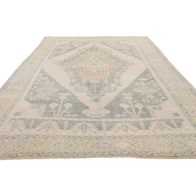 Contemporary Vintage Turkish Oushak Rug, 05'02 X 09'10 For Sale - Image 3 of 10