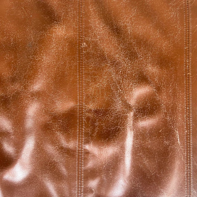 Helikon Leather Brass Long Bench For Sale - Image 11 of 13