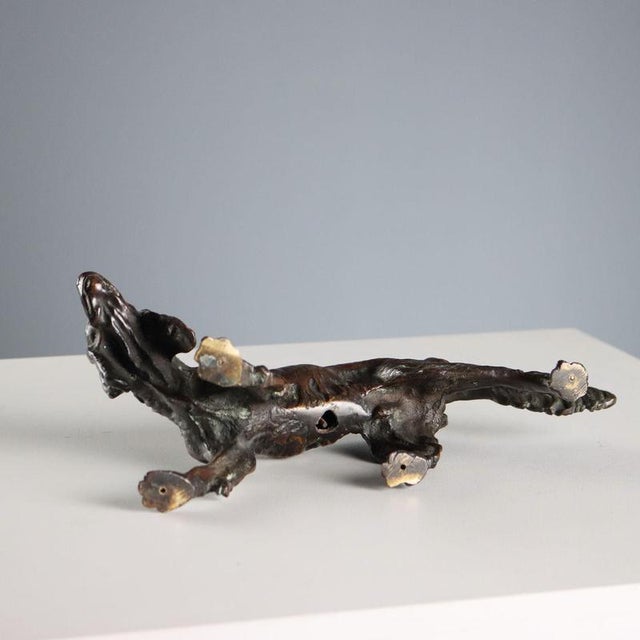 Brown Hunting Dog in Bronze For Sale - Image 8 of 9