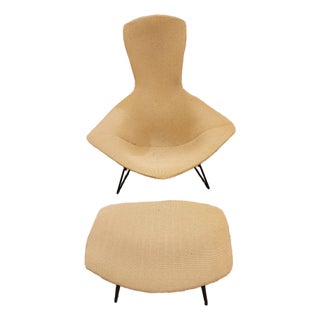 Bird Lounge Chair With Ottoman, 1960 Attributed Harry Bertoia for Knoll For Sale